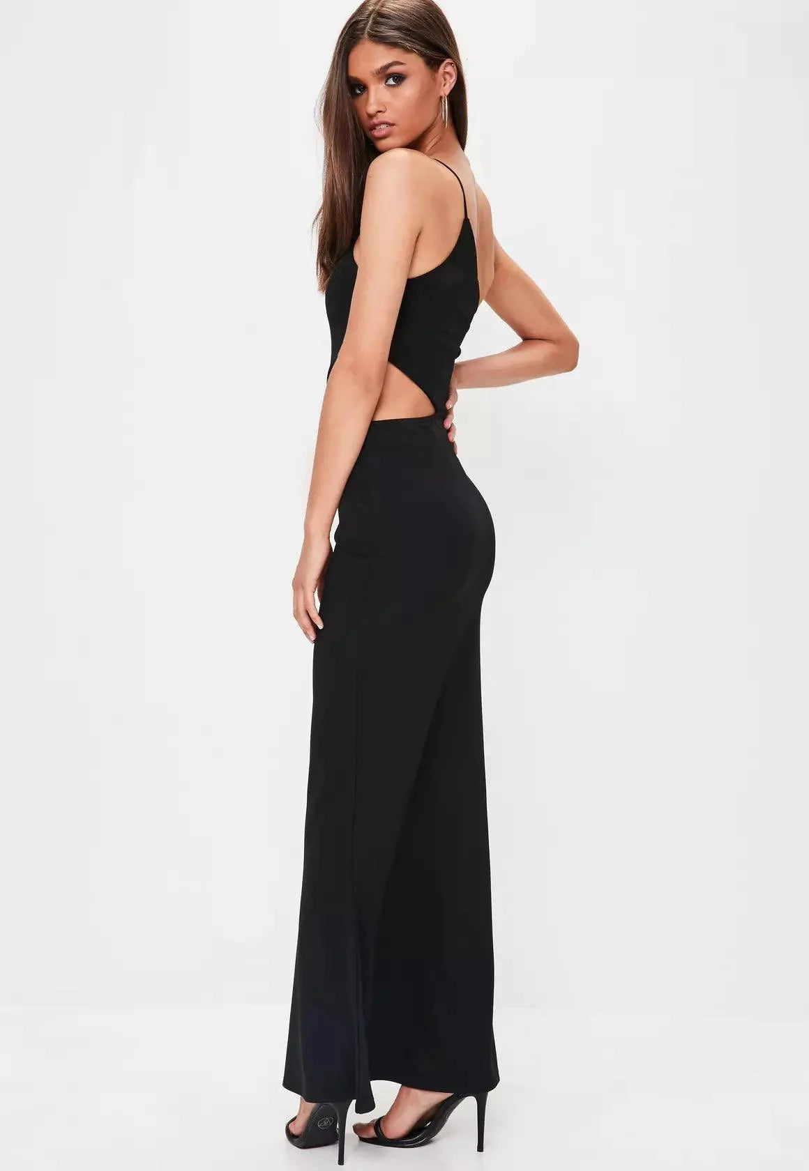 Miss Me Cut Out One Shoulder Maxi Dress