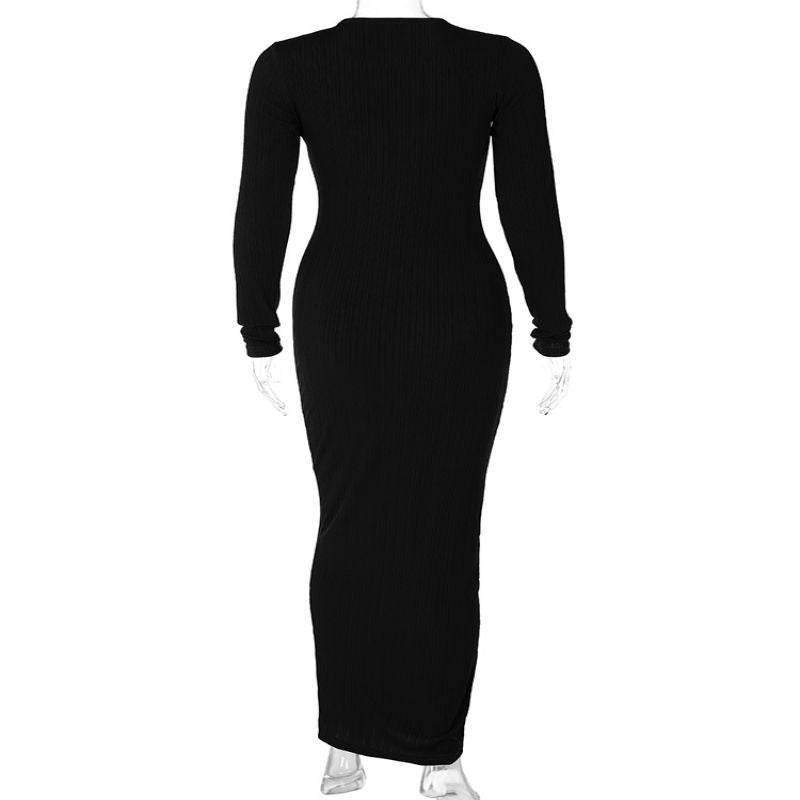 Blossom Print Bodycon Sexy Maxi Dress