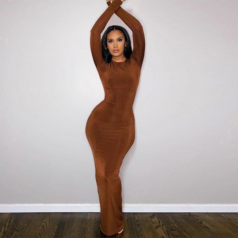 Blossom Print Bodycon Sexy Maxi Dress