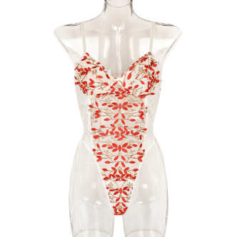 Pretty Girl, Pretty Lace Teddy - Love Red