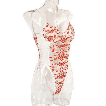 Pretty Girl, Pretty Lace Teddy - Love Red