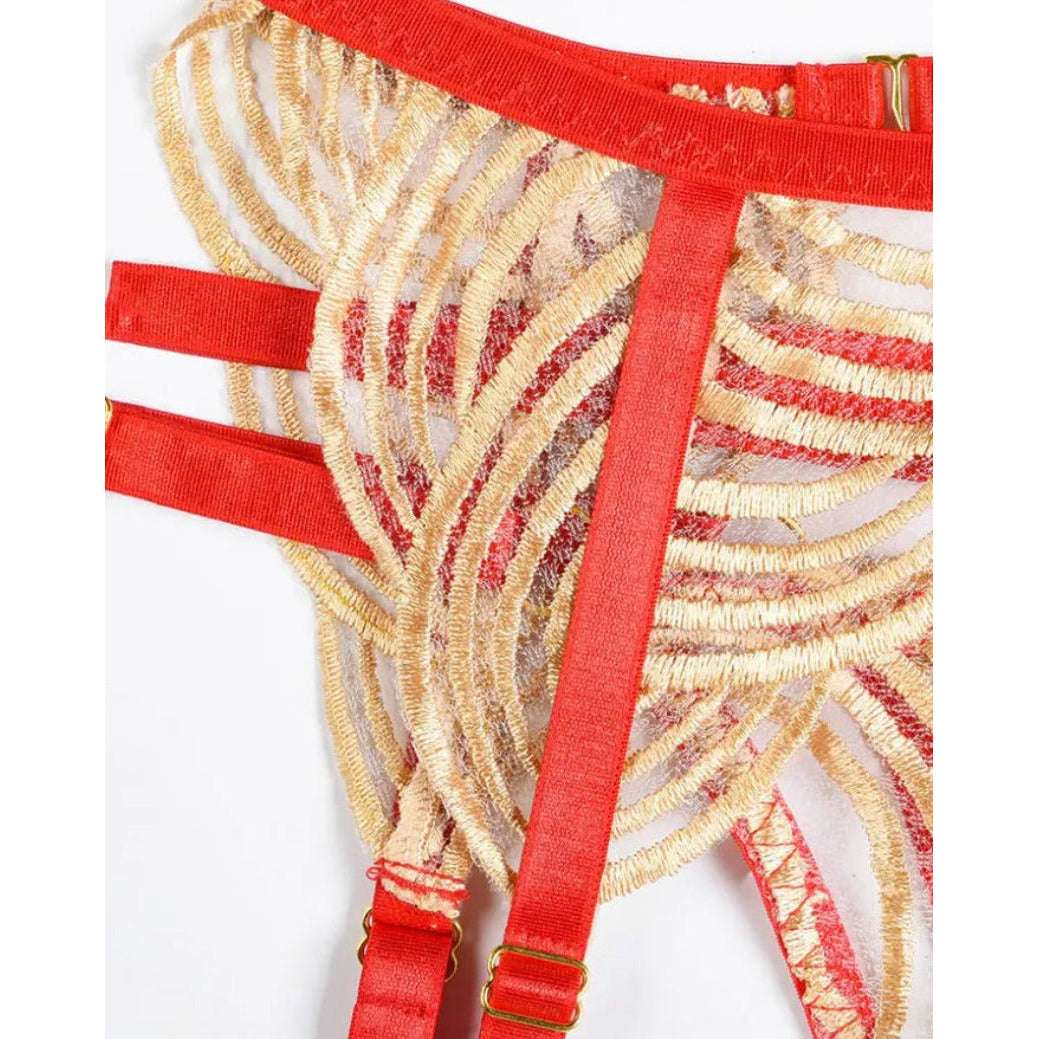 Divine Golden Secret Embroidery Sexy Set - Expressive Boutique
