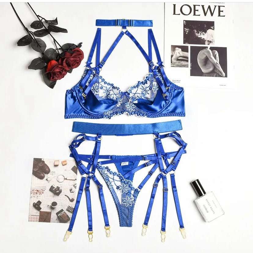 Multi Strap Choker Lingerie Set - Expressive Boutique