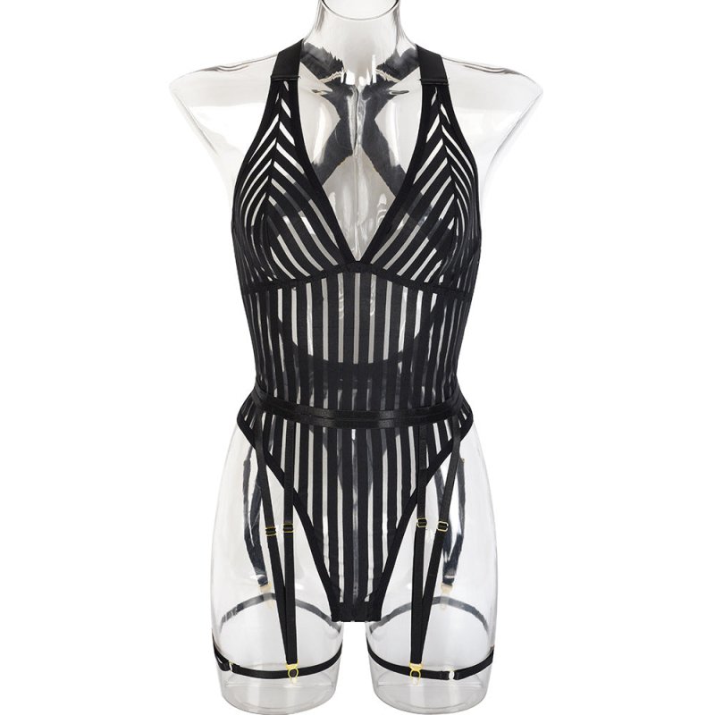 A Dime Piece Garters Glove Black Bodysuit - Expressive Boutique