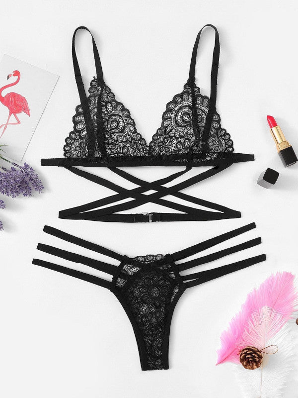 Criss-Cross Lingerie Set - Expressive Boutique