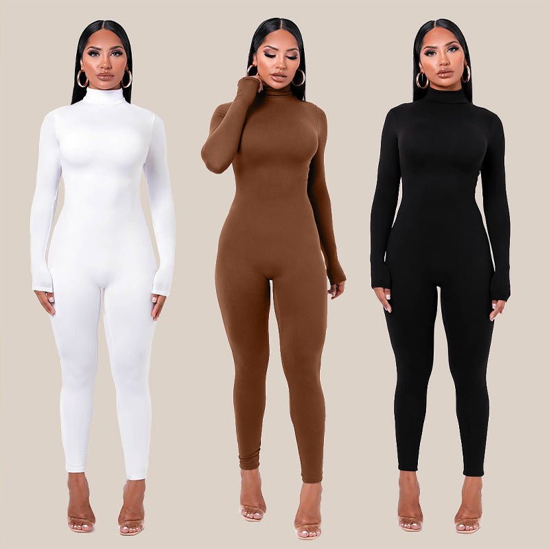 Elegant Long Sleeve Soft Fitting Jumpsuit - Expressive Boutique