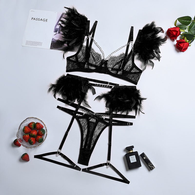 Fifty Shades Of Love 3 Piece Garter Set - Expressive Boutique