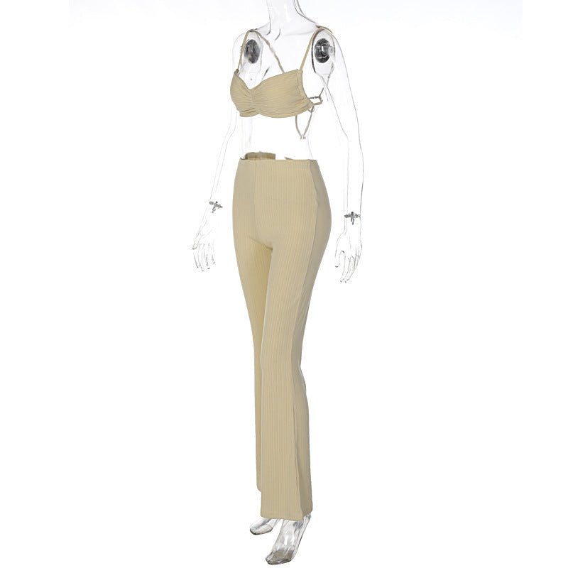 High Waisted Ruby Fabric Co-ord Set - Expressive Boutique