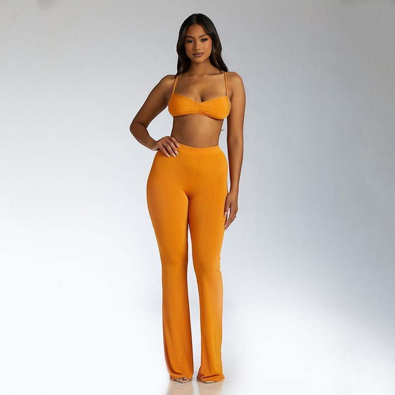 High Waisted Ruby Fabric Co-ord Set - Expressive Boutique