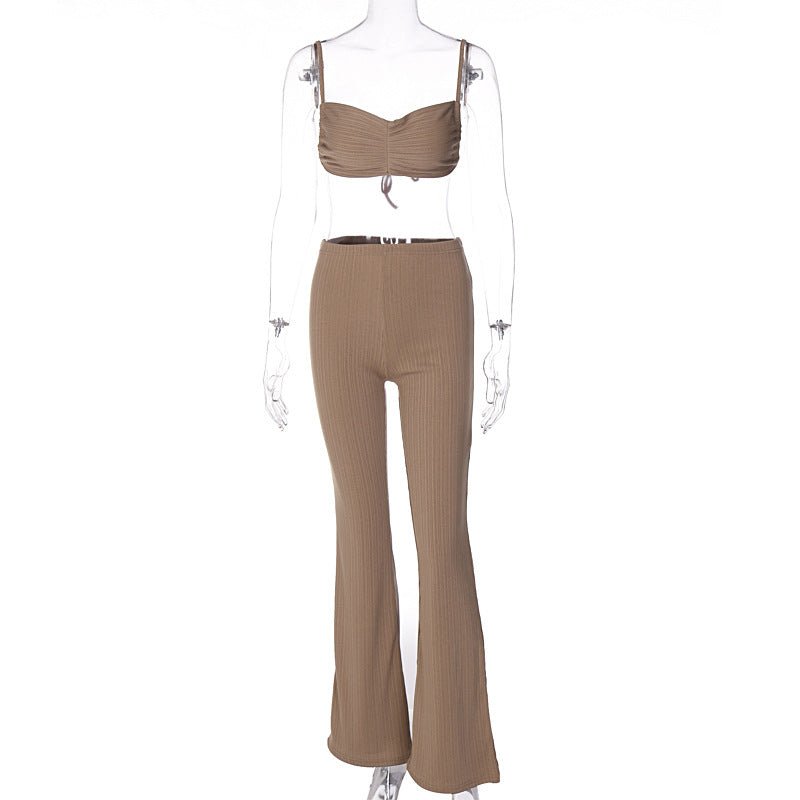 High Waisted Ruby Fabric Co-ord Set - Expressive Boutique