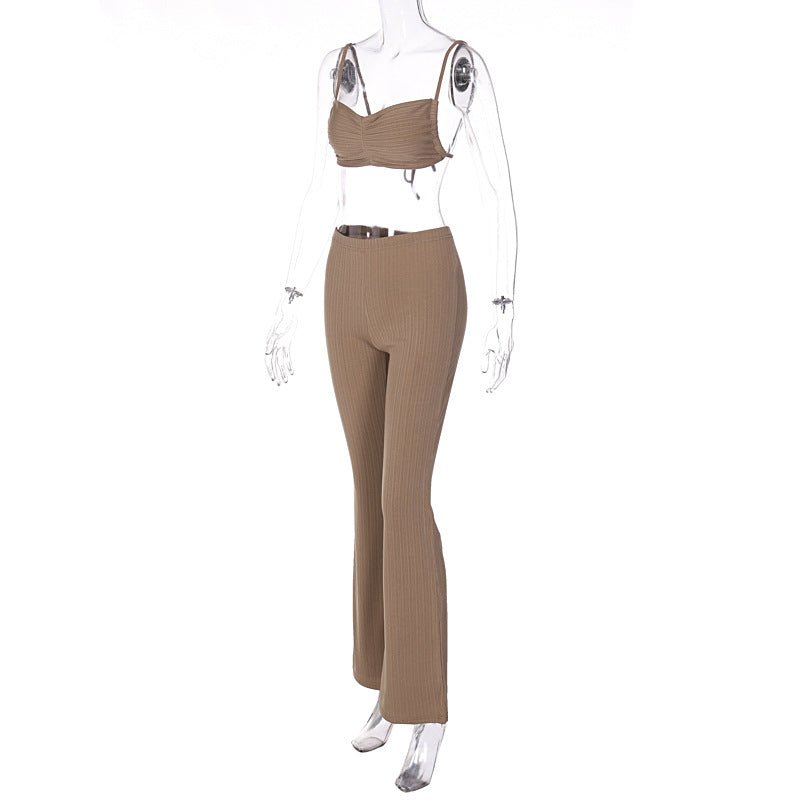 High Waisted Ruby Fabric Co-ord Set - Expressive Boutique