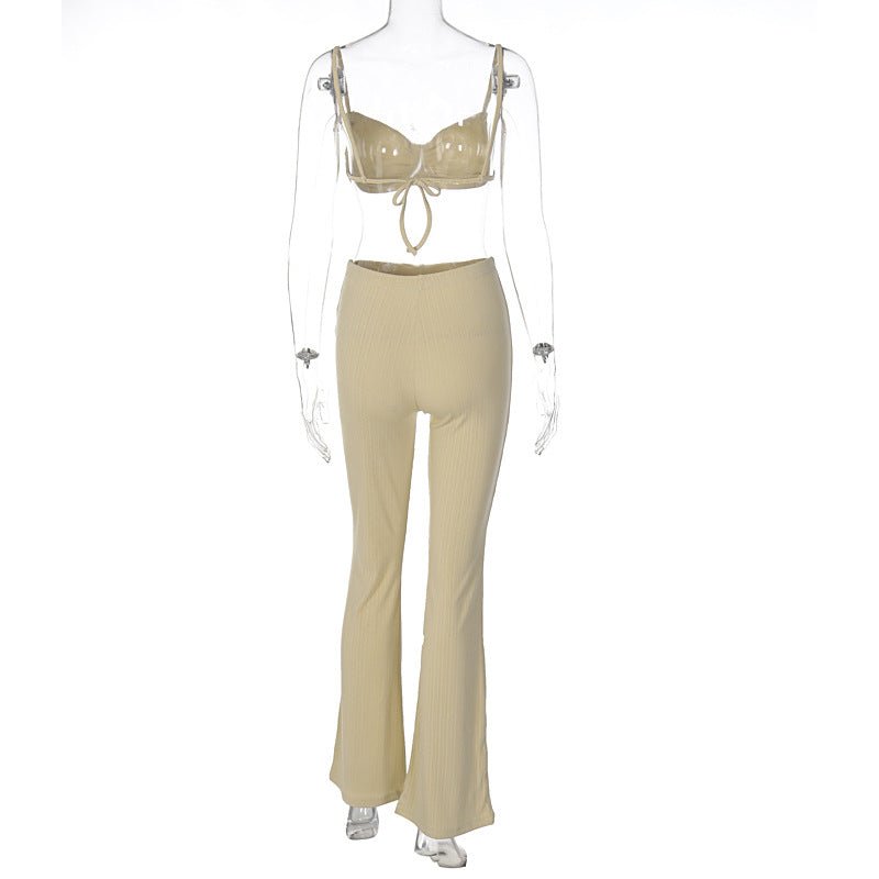 High Waisted Ruby Fabric Co-ord Set - Expressive Boutique