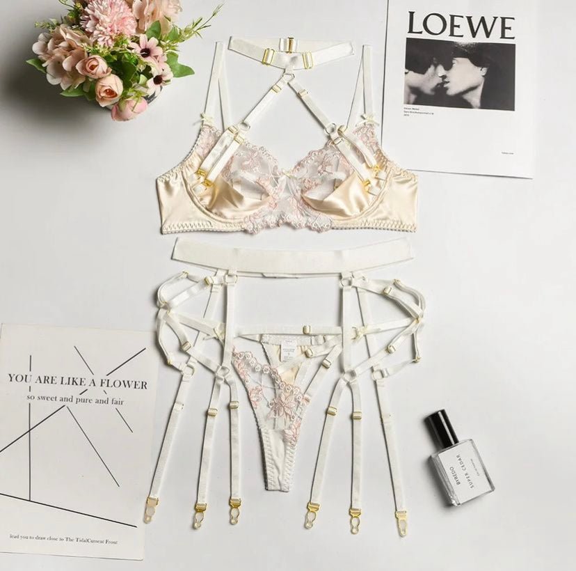 Multi Strap Choker Lingerie Set - Expressive Boutique