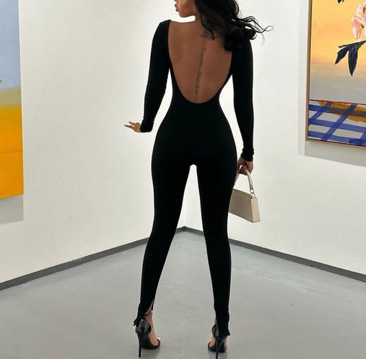 Open Back Vogue Full Body Sexy Jumpsuit