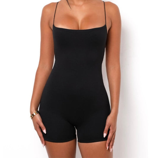 Strappy Open Back Cut-Out Sexy Romper