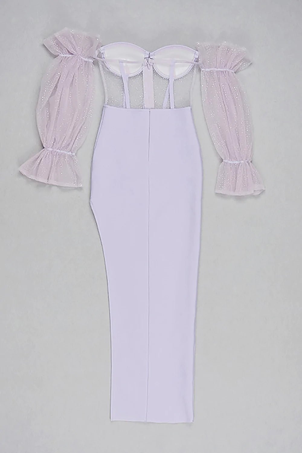 Lilac Bandage Shaping Puff'd Dress - Expressive Boutique