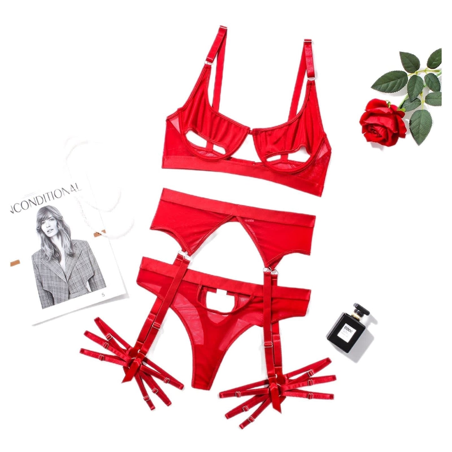 Sexy Slip Garter 5Piece Intimate Lingerie Set Expressive Boutique